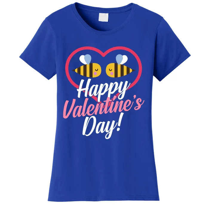 Bees Couple Heart Happy Valentine's Day Gift Women's T-Shirt