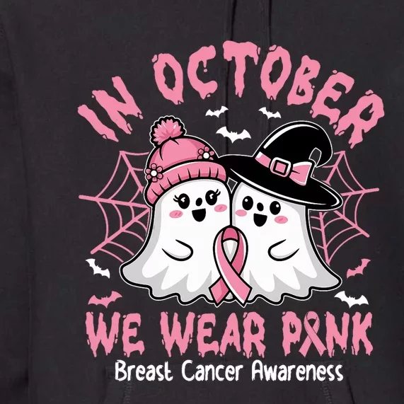 Breast Cancer Halloween In October We Wear Premium Hoodie