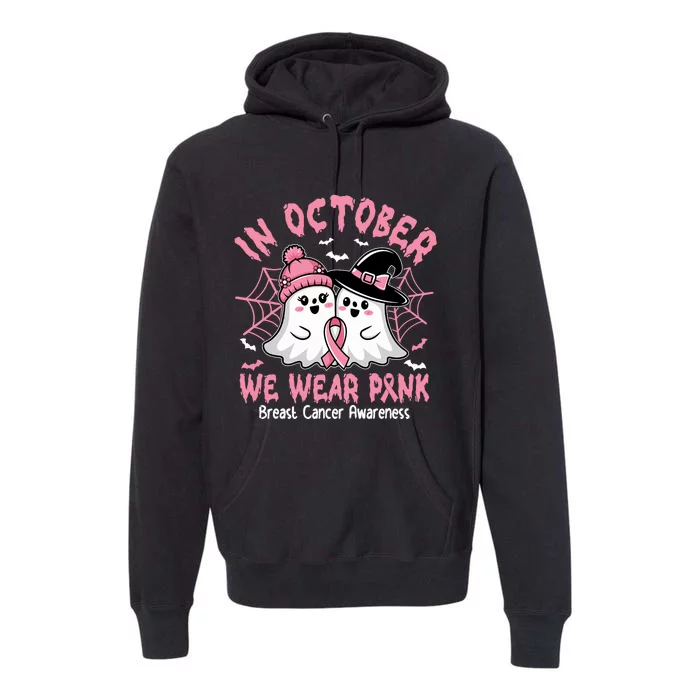 Breast Cancer Halloween In October We Wear Premium Hoodie