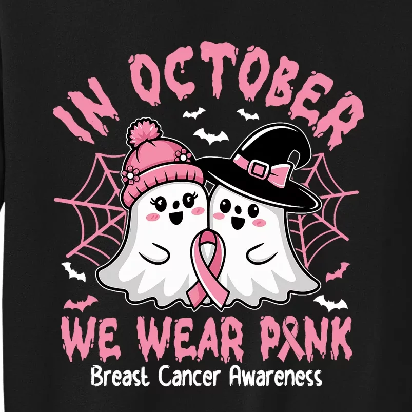 Breast Cancer Halloween In October We Wear Tall Sweatshirt