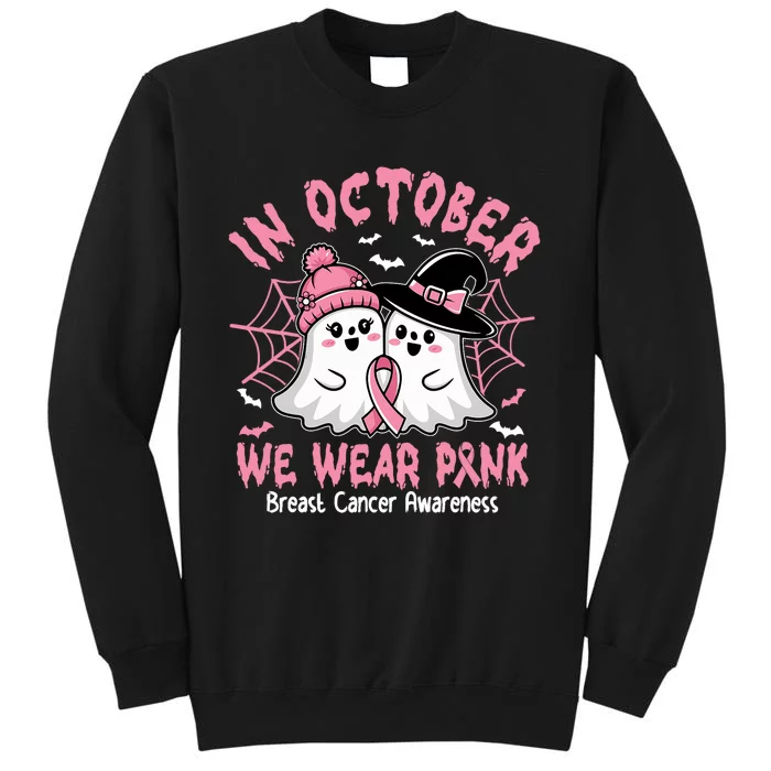 Breast Cancer Halloween In October We Wear Tall Sweatshirt