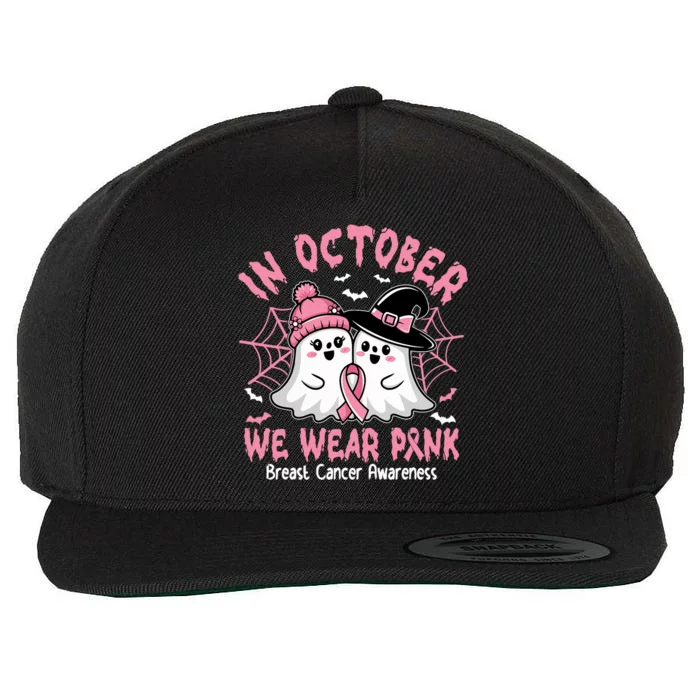 Breast Cancer Halloween In October We Wear Wool Snapback Cap