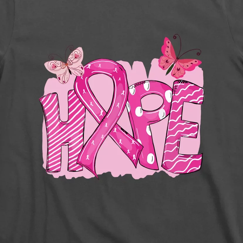 Breast Cancer Hope Pink Ribbon Leopard Sunflower Awareness Gift T-Shirt