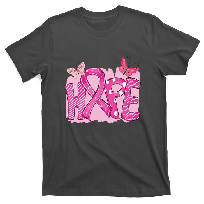 Breast Cancer Hope Pink Ribbon Leopard Sunflower Awareness Gift T-Shirt