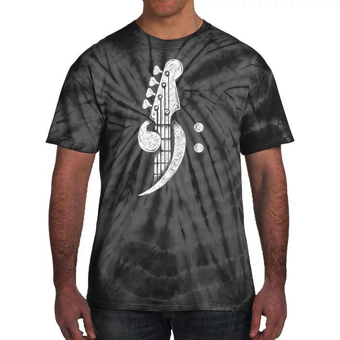 Bass Cleff Headstock Bassist Bass Guitar Musician Music Tie-Dye T-Shirt