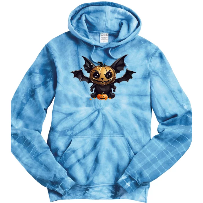 Black Cat Halloween Pumpkin Costume Tie Dye Hoodie