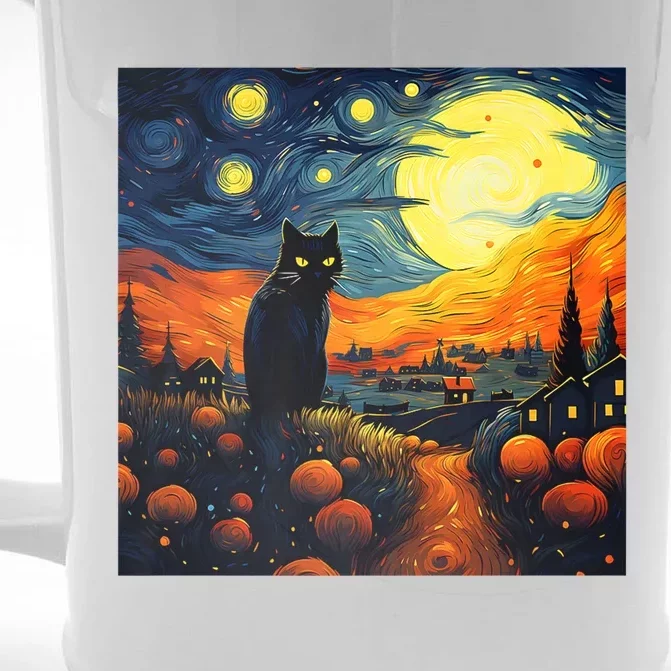 Black Cat Halloween Night Costumes Front & Back Beer Stein