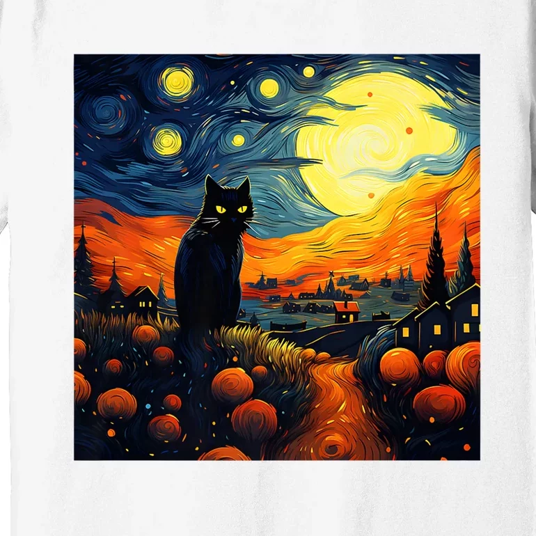 Black Cat Halloween Night Costumes Premium T-Shirt