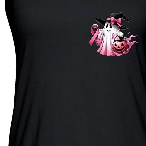 Breast Cancer Halloween Front And Back Front & Back Ladies Essential Flowy Tank