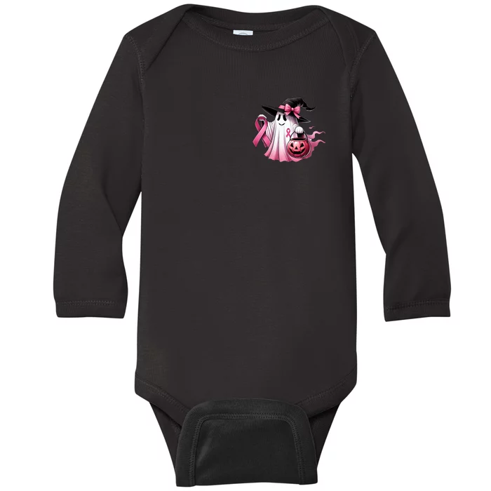 Breast Cancer Halloween Front And Back Front & Back Baby Long Sleeve Bodysuit