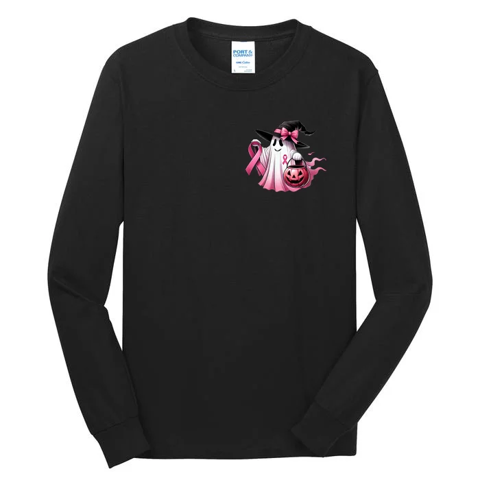 Breast Cancer Halloween Front And Back Front & Back Tall Long Sleeve T-Shirt