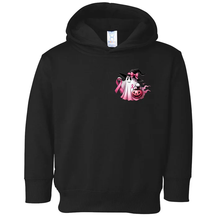 Breast Cancer Halloween Front And Back Front & Back Toddler Hoodie