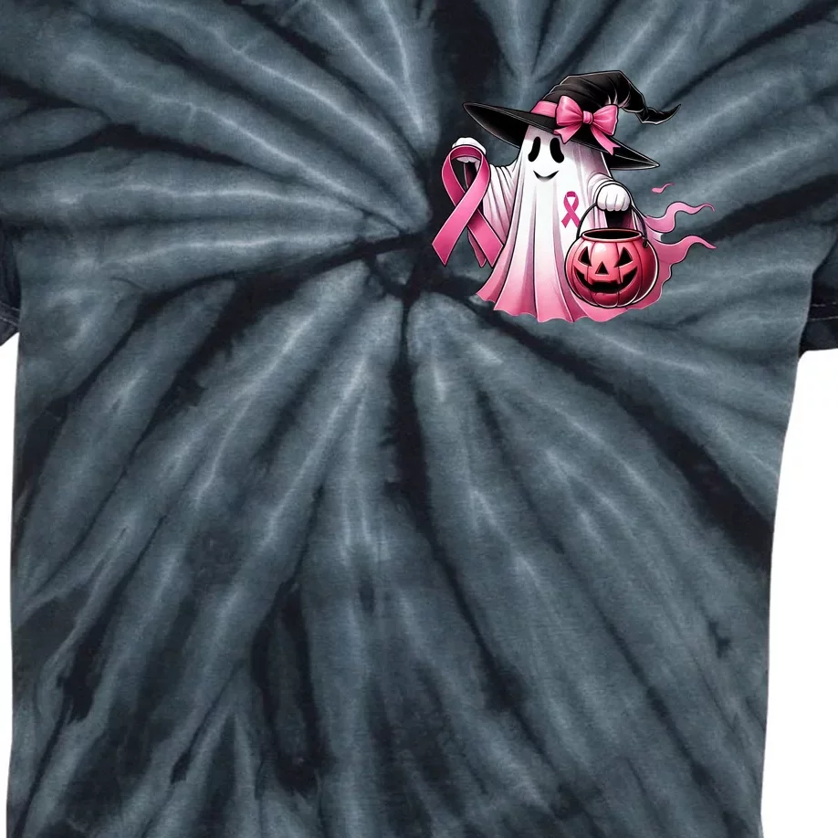 Breast Cancer Halloween Front And Back Front & Back Kids Tie-Dye T-Shirt