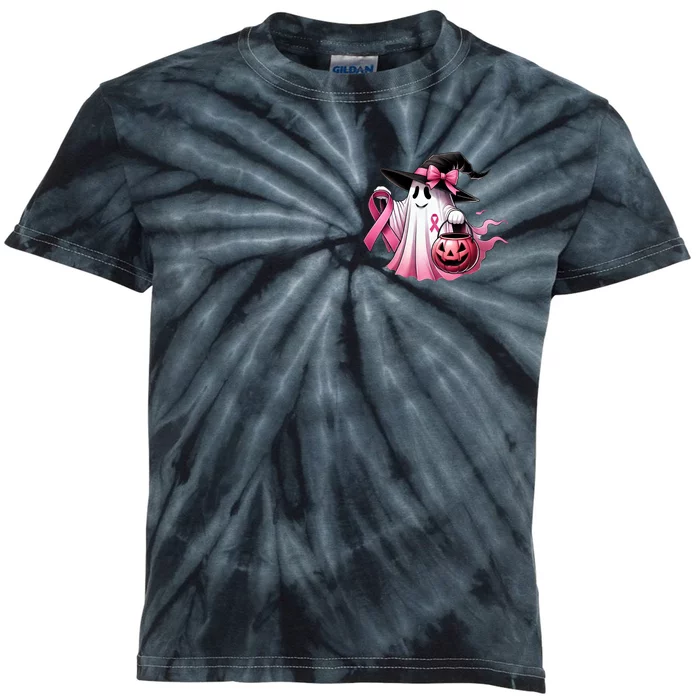 Breast Cancer Halloween Front And Back Front & Back Kids Tie-Dye T-Shirt