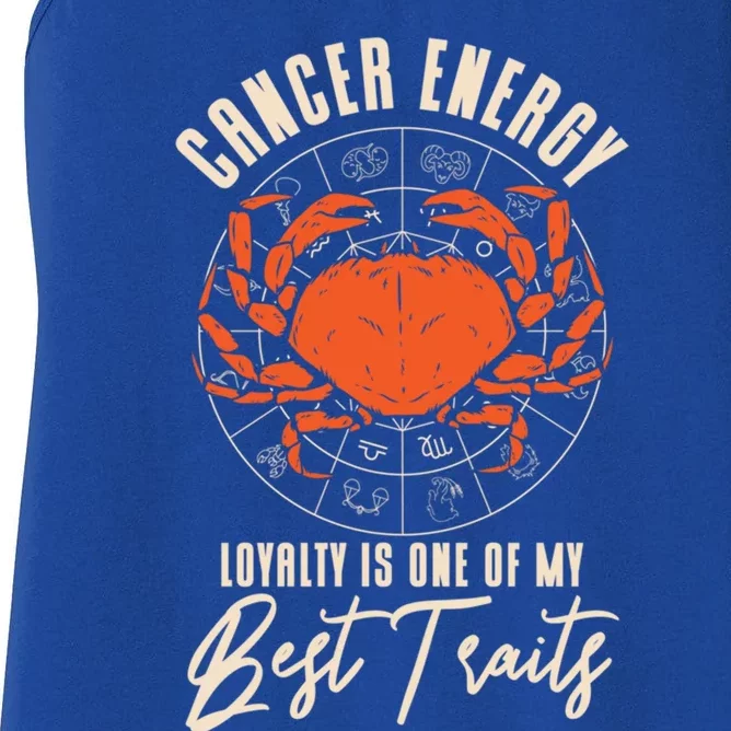 Born Cancer Horoscope Astrological Crab Zodiac Astrology Gift Women's Racerback Tank