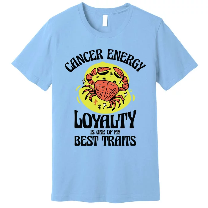 Born Cancer Horoscope Astrological Crab Zodiac Astrology Gift Premium T-Shirt