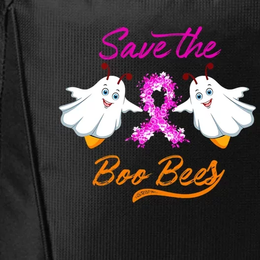 Breast Cancer Halloween Boo Bees Gift City Backpack