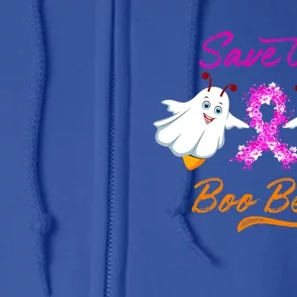 Breast Cancer Halloween Boo Bees Gift Full Zip Hoodie