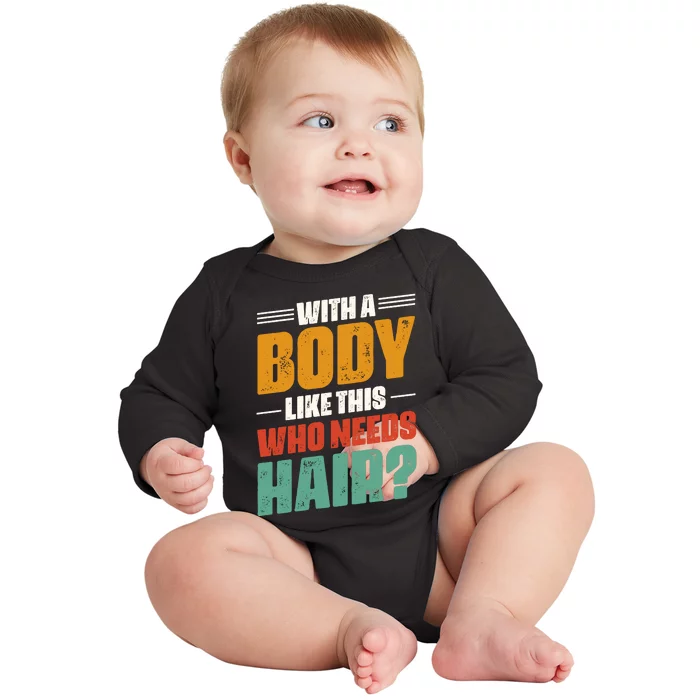 Body Confidence Humor Graphic Baby Long Sleeve Bodysuit