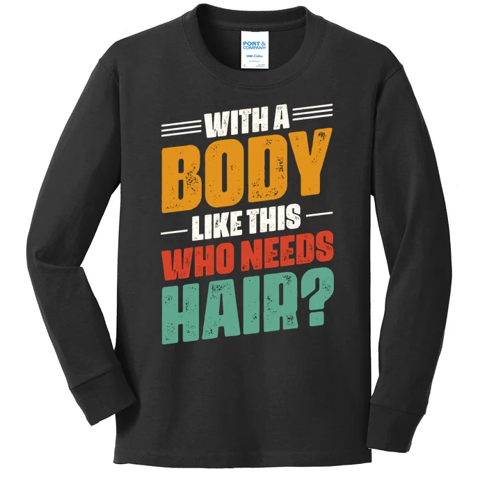 Body Confidence Humor Graphic Kids Long Sleeve Shirt