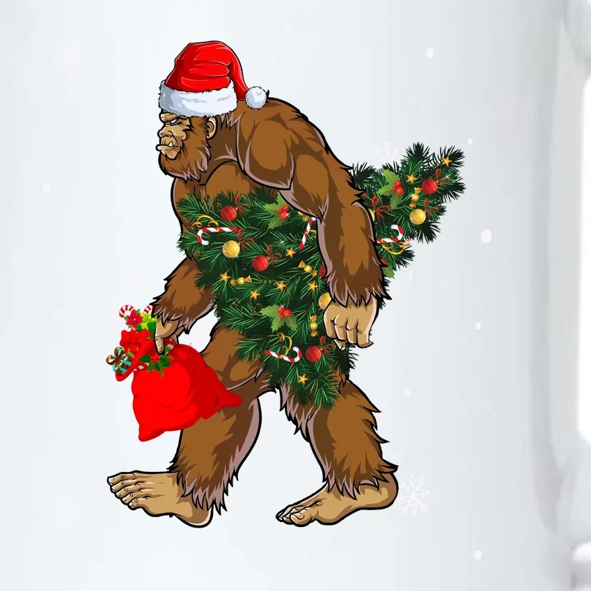 Bigfoot Christmas Holiday Festive Black Color Changing Mug