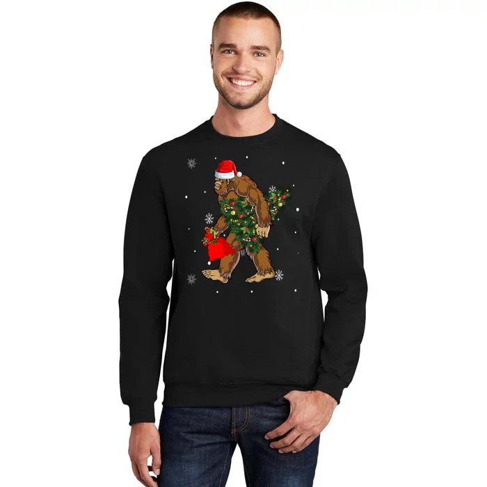 Bigfoot Christmas Holiday Festive Tall Sweatshirt