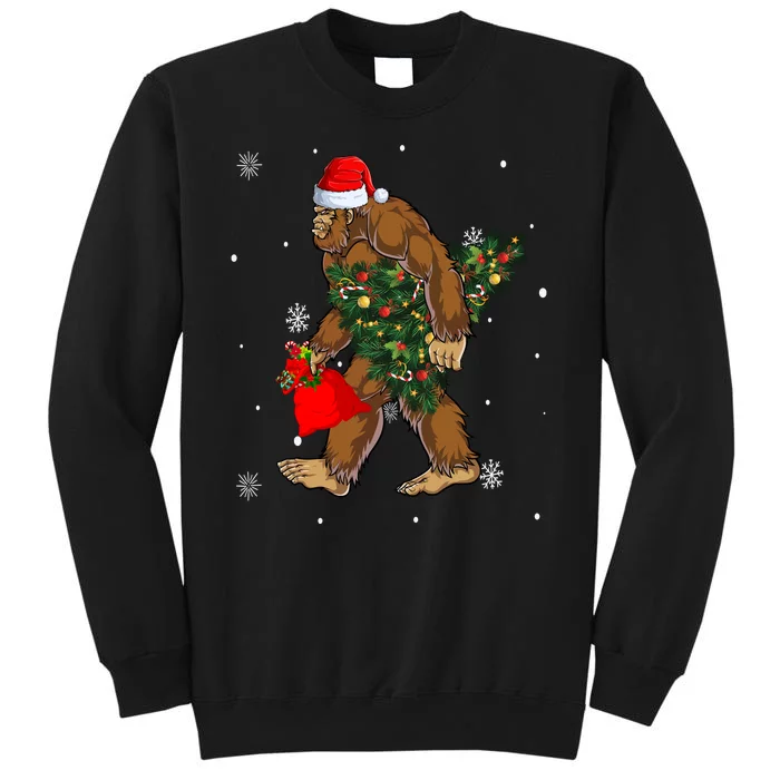 Bigfoot Christmas Holiday Festive Tall Sweatshirt