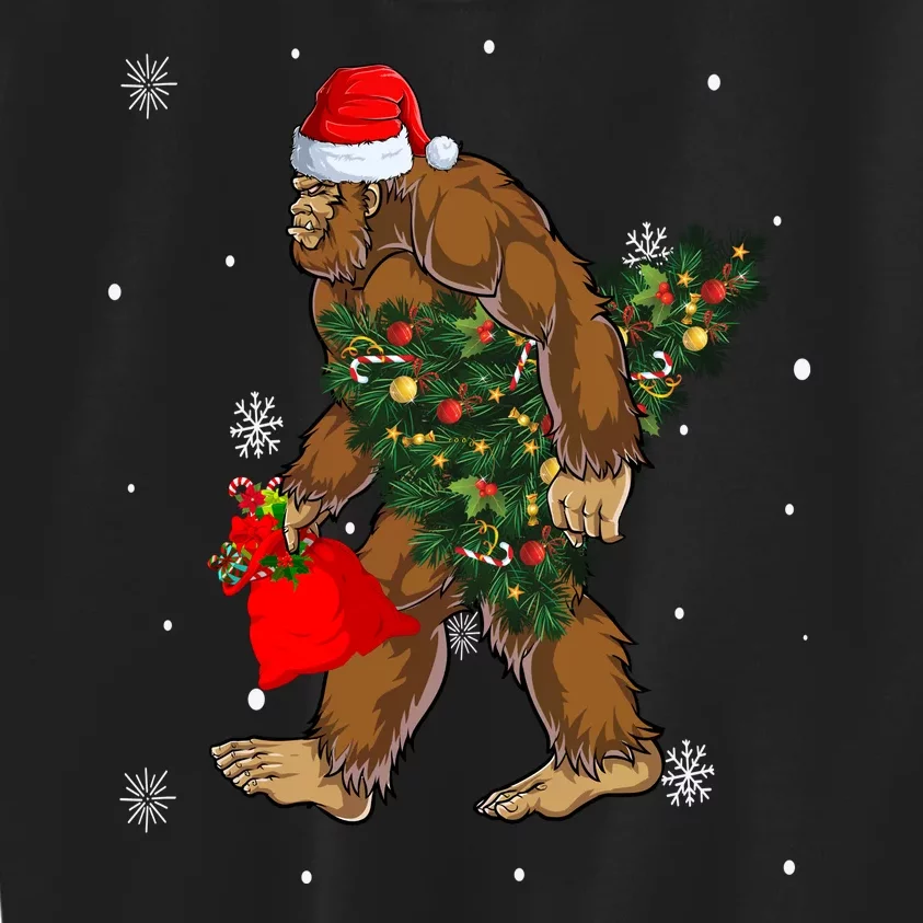 Bigfoot Christmas Holiday Festive Kids Sweatshirt