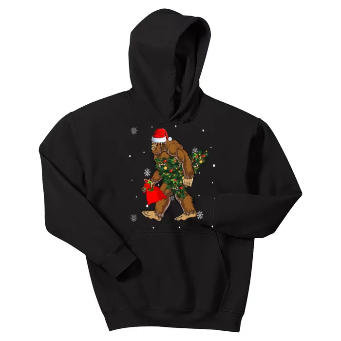 Bigfoot Christmas Holiday Festive Kids Hoodie