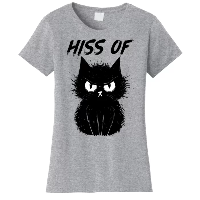 Black Cat Hiss Off For Men Women Meow Cat Gifts Women's T-Shirt