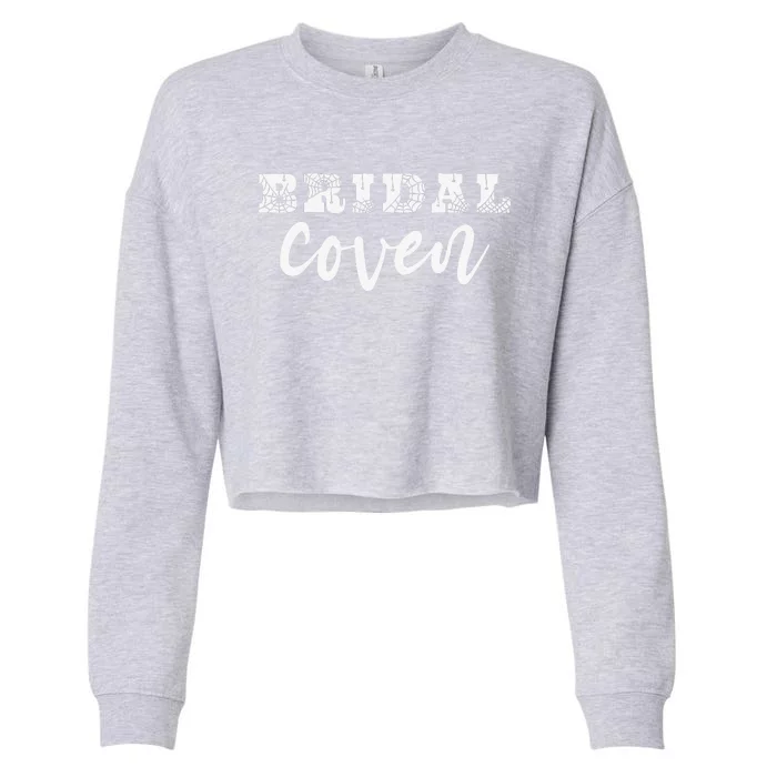 Bridal Coven Halloween Wedding Bride Bachelorette Party Cropped Pullover Crew