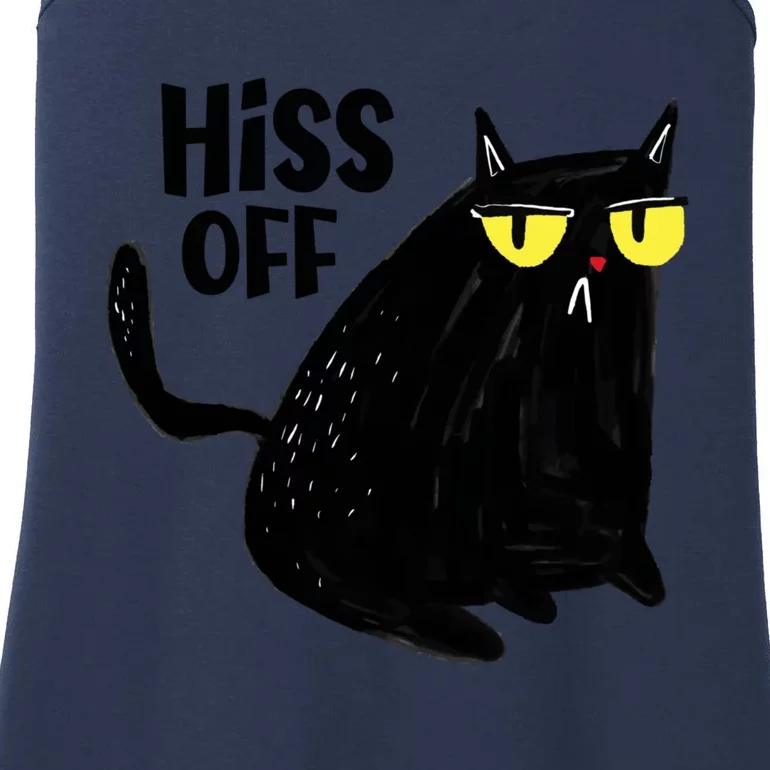 Black Cat Hiss Off For Men Women Meow Cat Gifts Ladies Essential Tank