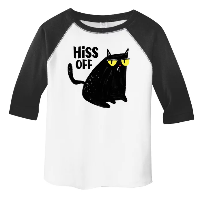 Black Cat Hiss Off For Men Women Meow Cat Gifts Toddler Fine Jersey T-Shirt