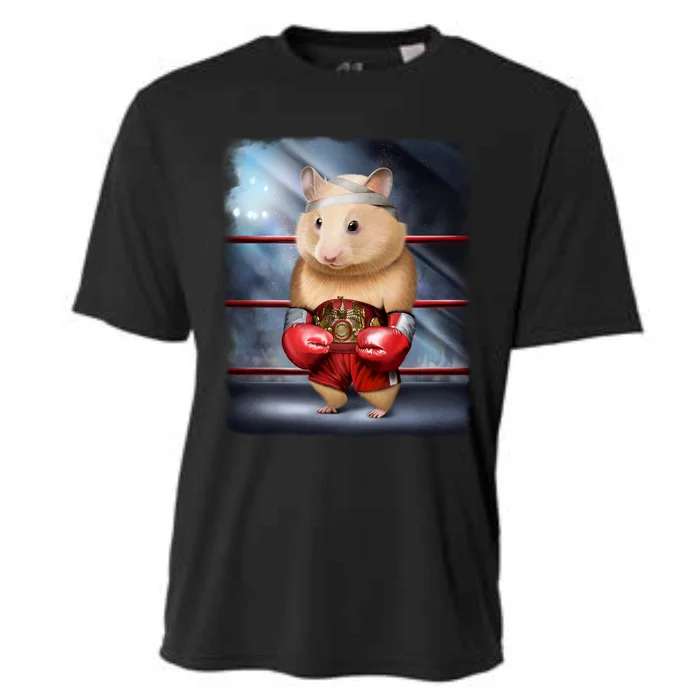 Boxing Champion Hamster Fighter Gift Cooling Performance Crew T-Shirt