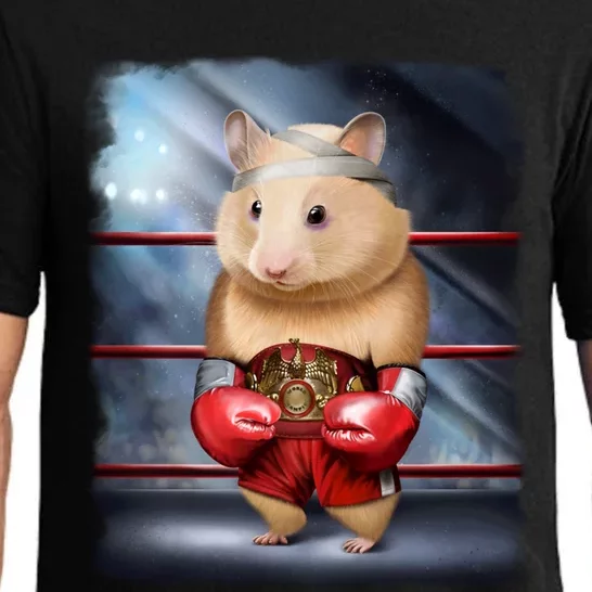 Boxing Champion Hamster Fighter Gift Pajama Set