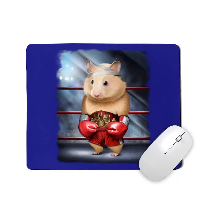 Boxing Champion Hamster Fighter Gift Mousepad