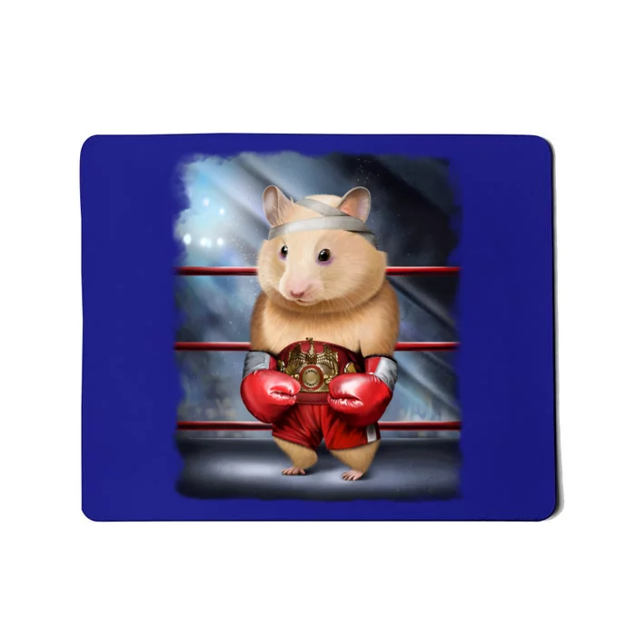 Boxing Champion Hamster Fighter Gift Mousepad