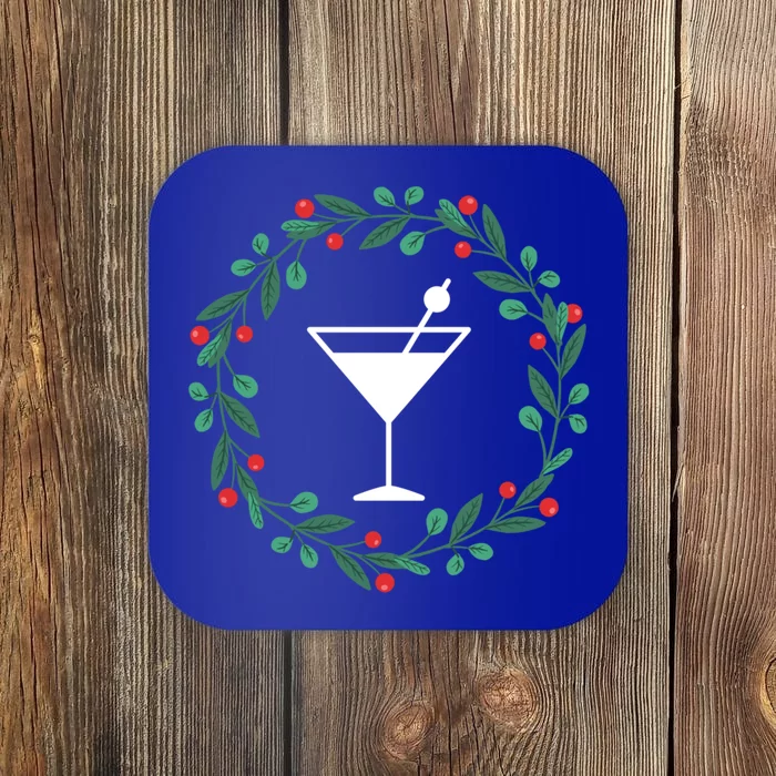 Bartender Christmas Holidays Xmas Martini Cocktail Booze Gift Coaster