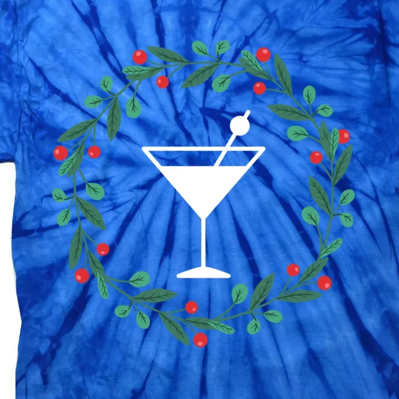 Bartender Christmas Holidays Xmas Martini Cocktail Booze Gift Tie-Dye T-Shirt