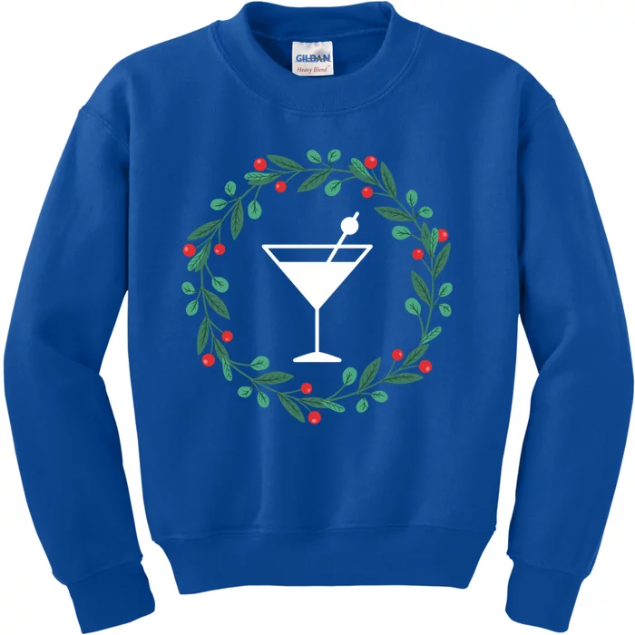 Bartender Christmas Holidays Xmas Martini Cocktail Booze Gift Kids Sweatshirt