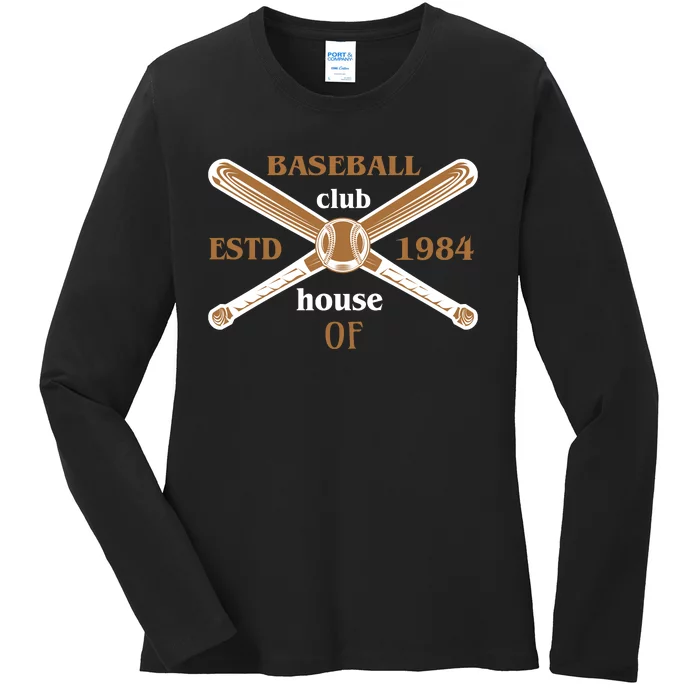 Baseball Club House Ladies Long Sleeve Shirt