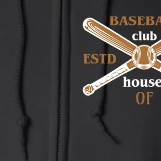 Baseball Club House Full Zip Hoodie