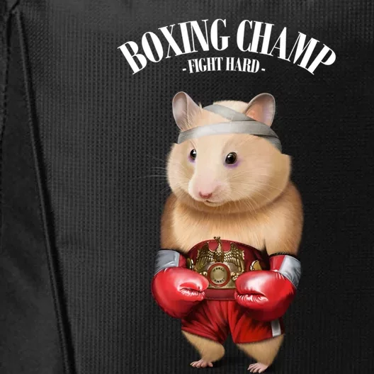 Boxing Champion Hamster Fighter Funny Gift City Backpack