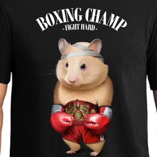 Boxing Champion Hamster Fighter Funny Gift Pajama Set