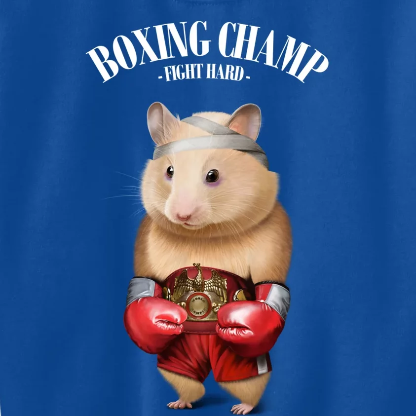 Boxing Champion Hamster Fighter Funny Gift Kids Sweatshirt