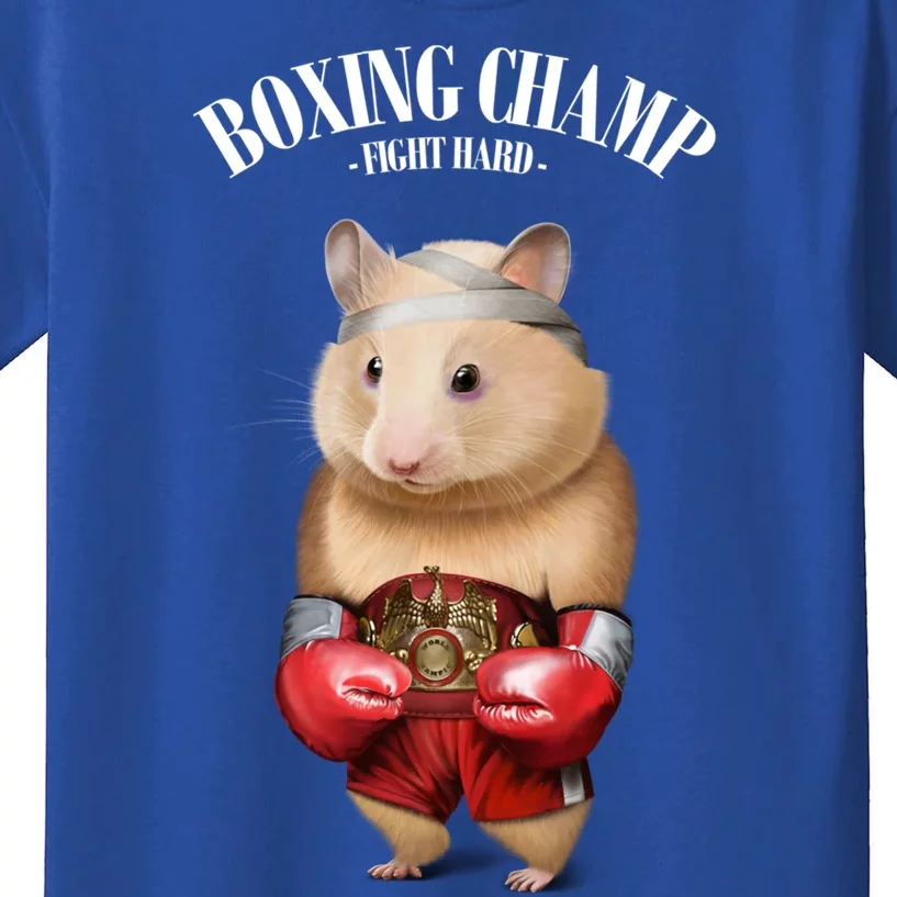 Boxing Champion Hamster Fighter Funny Gift Kids T-Shirt