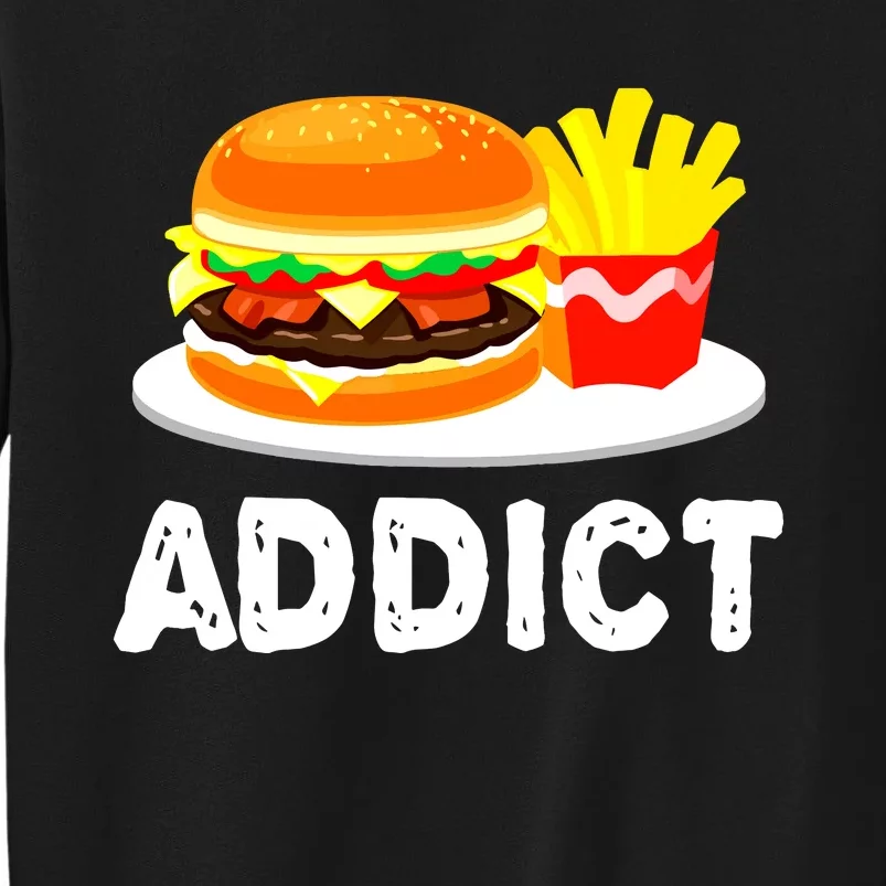 Bacon Cheeseburger Hamburger And French Fries Addict Funny Sweatshirt