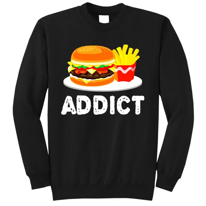 Bacon Cheeseburger Hamburger And French Fries Addict Funny Sweatshirt