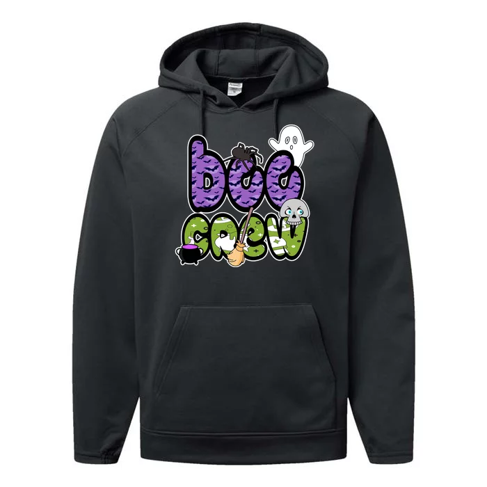 Boo Crew Halloween Spooky Fun Performance Fleece Hoodie