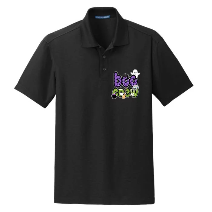 Boo Crew Halloween Spooky Fun Dry Zone Grid Performance Polo